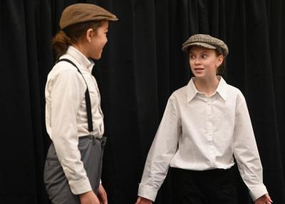 Students performing a skit for History Day