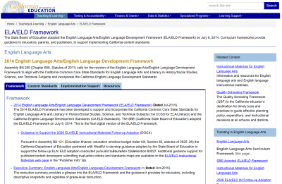 ELA/ELD Framework CA Dept Education